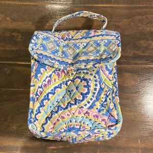 Vera Bradley Soft Quilted Lunchbox damaged internal liner and holes along edges.